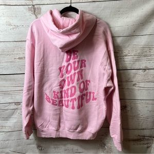 NWOT, pink oversized hoodie! size: large